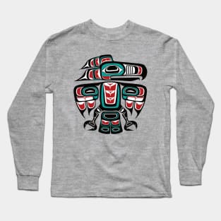 Haida Tlingit Native Raven Totem Long Sleeve T-Shirt